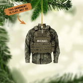 Personalized Military Uniform Boots Hat Ornament 2024, Veteran Ornament, Us Army Ornaments for Christmas Tree, Soldier Backpack Patriotic Christmas Ornaments Decorations, Gift for Veteran Army (AM21)